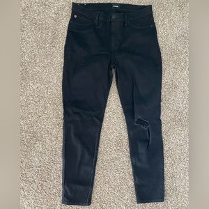 Hudson jean- mid rise “ super skinny” Natalie” - size 30- black denim